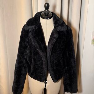 Women's Black Faux Fur Jacket